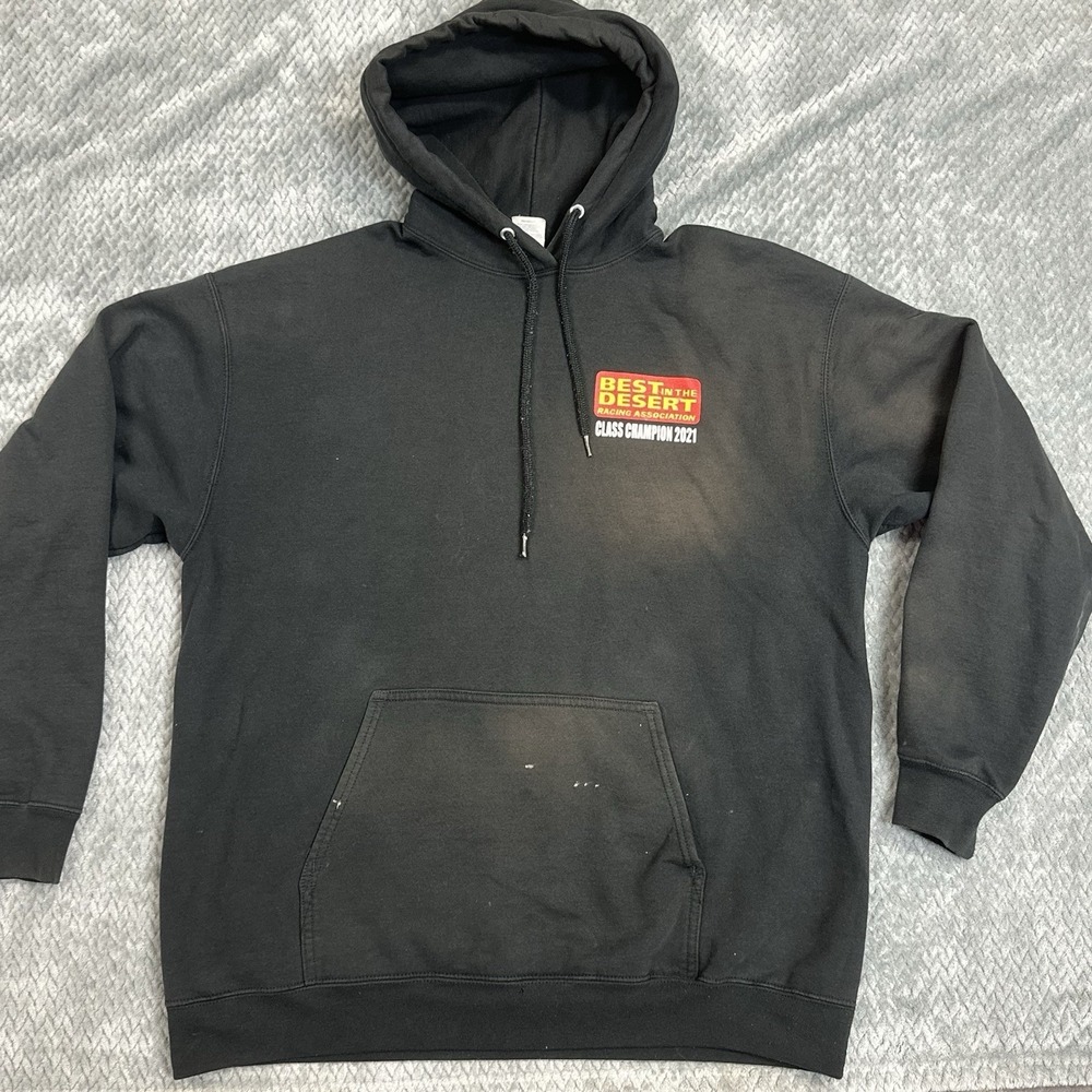 Best In The Desert Racing Graphic Sweatshirt XL Hoodie Off Road Thrashed Grunge
